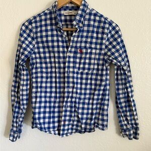 Abercrombie & Fitch Blue and White Plaid Shirt